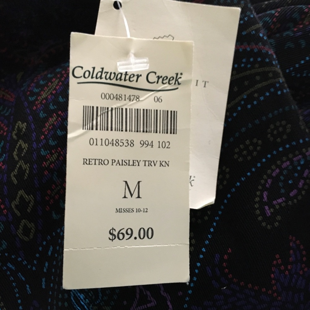 NWT COLDWATER CREEK RETRO PAISLEY PANTS - Picture 8 of 9
